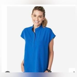 Figs Rafaela Oversized Scrub Blue Top Size XL PO1801